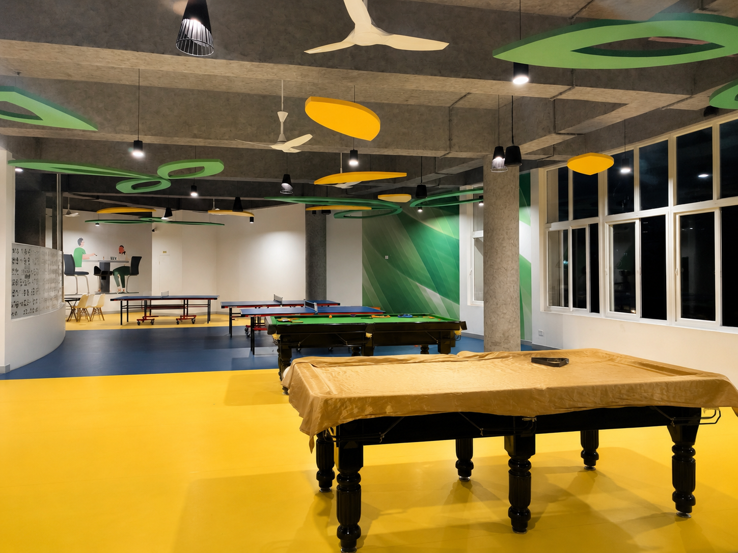 Club house with indoor games